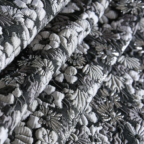 Жаккард 017-11962 серебристо-черный