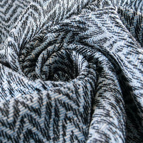 Твид 052-11711 черно-голубой