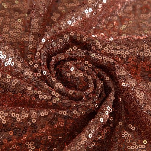 Пайетки на сетке 055-19009 медный