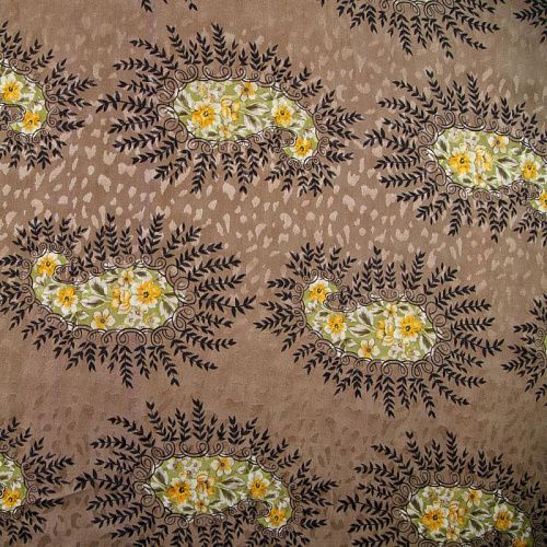 Вискоза жаккардовая 009-12327 бежевый принтованный