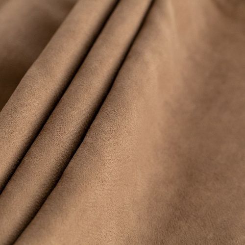 Замша портьерная h-300 см 512-02-127 песочно-бежевый однотонный