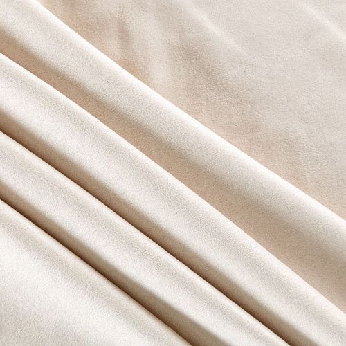 Замша искусственная 018-06137 экрю однотонный