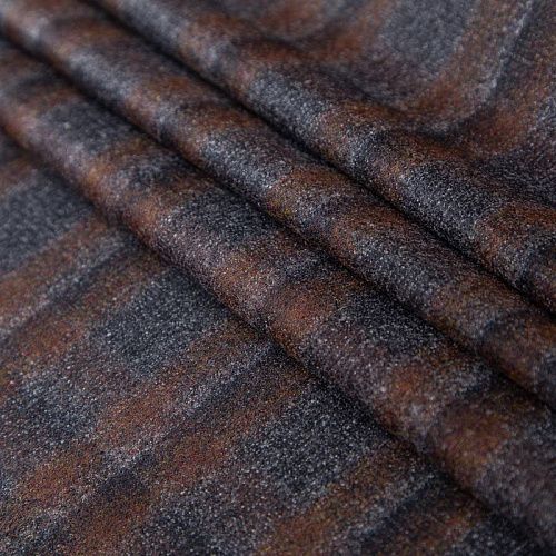 Ткань костюмная Armani 025-19798 терракотово-серый клетка