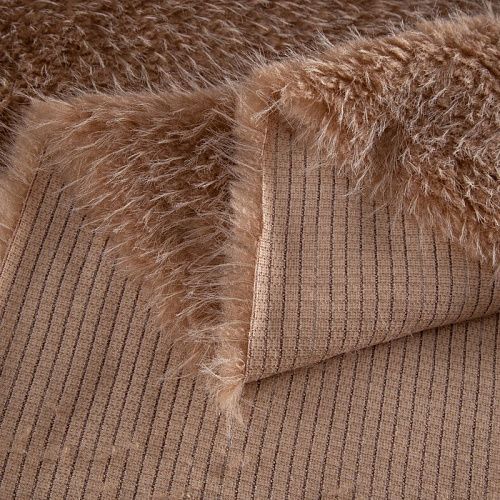 Мех искусственный на трикотажной основе 037-20752 светло-коричневый
