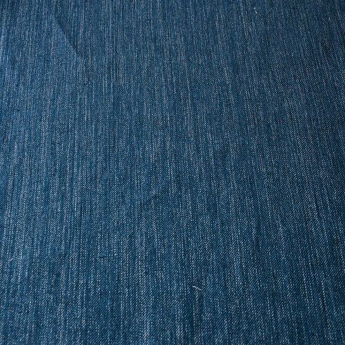 Лен натуральный 035-11702 синий деним