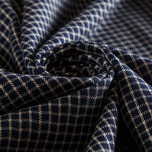 Ткань костюмная 025-14956 темно-синий клетка