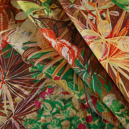 Лен натуральный Salvatore Ferragamo 035-16966 зеленый мультиколор