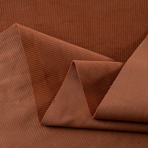 Вельвет стрейч 008-20769 медно-рыжий однотонный