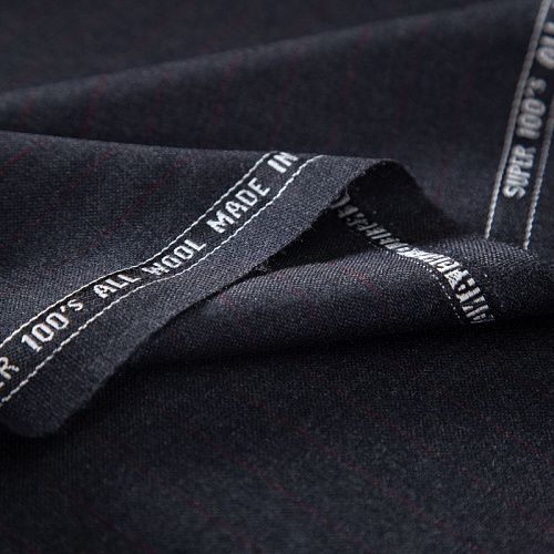 Ткань костюмная 025-19969 графит полоска