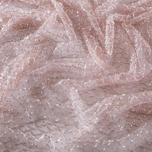 Сетка со стеклярусом 050-13577 пудрово-розовый