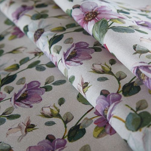 Ткань портьерная H-280 см 19-02-15864 белый принтованный