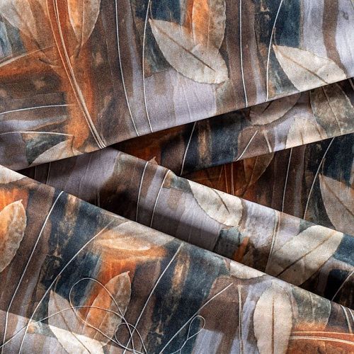 Вискоза "Лоренцо" 036-01522 коричневый принтованный