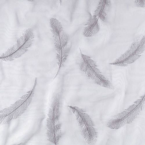 Тюль сетка с вышивкой 529-01-02 молочный