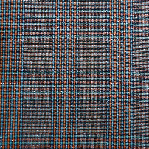 Ткань костюмная с люрексом 025-12235 лазурно-оранжевый