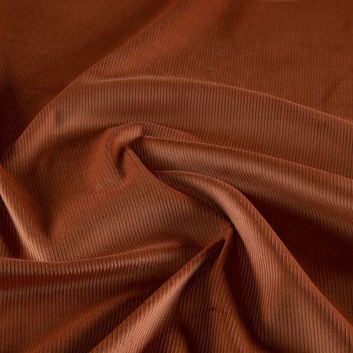 Вельвет стрейч 008-20769 медно-рыжий однотонный