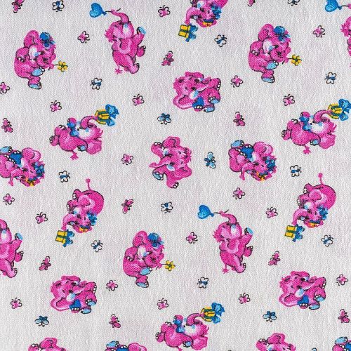 Фланель К11-123 белый принтованный