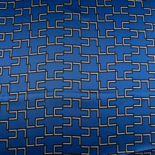 Твил-шелк 064-11984 сапфировый принтованный