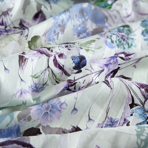 Хлопок 063-20280 разбеленный салатовый принтованный