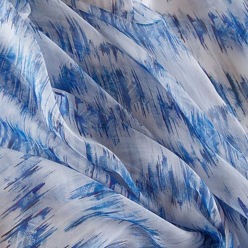 Шифон 068-17392 белый принтованный