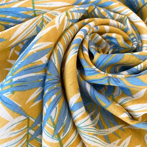 Тенсел К33-137 горчичный принтованный