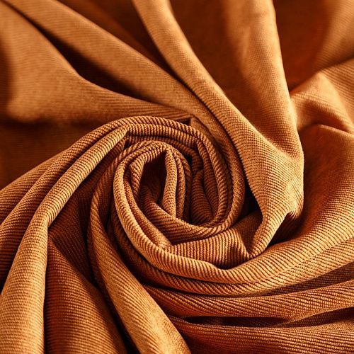 Вельвет стрейч 008-06965 жженый апельсин однотонный