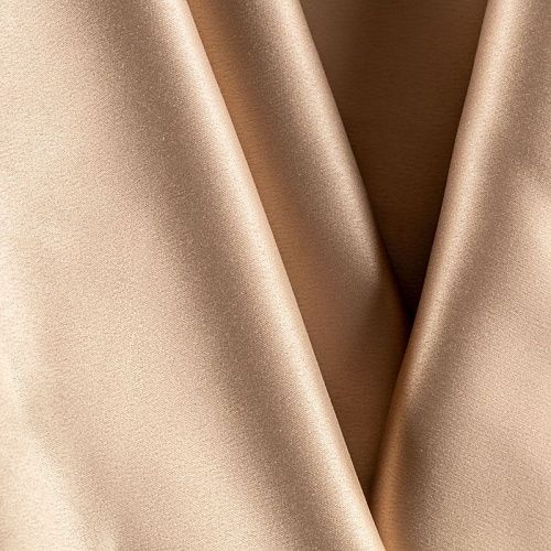 Сатин стрейч К33-872 бежевый однотонный