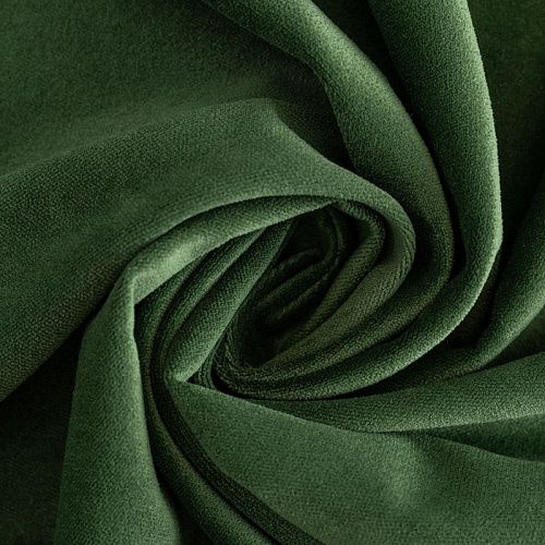 Ткань портьерная бархат 507-02-13 зеленый однотонный