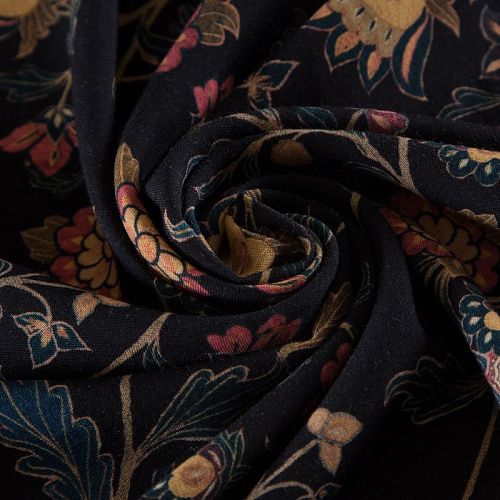 Шерсть плательная (купон) Etro 066-19196 черный принтованный