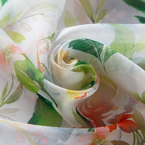 Тюль вуаль 03-01-13163 белый принтованный