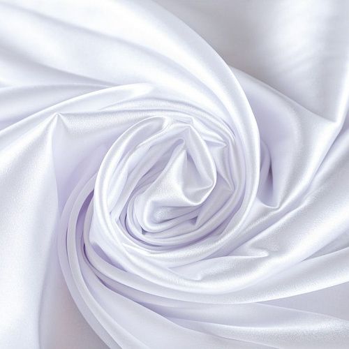 Сатин стрейч 001-09714 белый однотонный