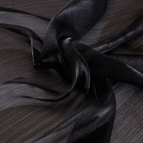 Органза 039-18840 черный однотонный