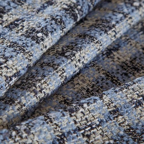 Твид Chanel 052-19139 бело-голубой