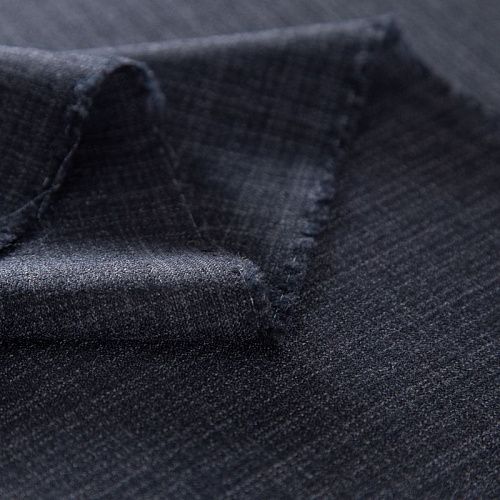 Шерсть костюмная стрейч 025-19953 графит клетка