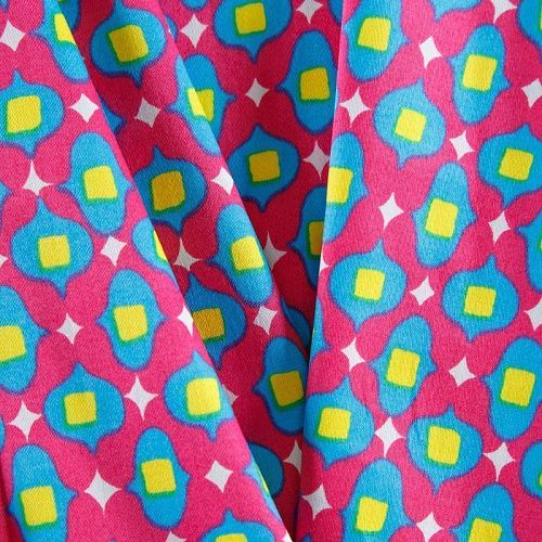 Сатин-коттон стрейч 063-12323 розовый принтованный