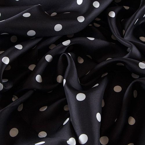Шелк натуральный 064-12506 черный принтованный