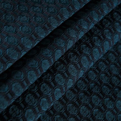 Жаккард стрейч 017-12149 черно-зеленый