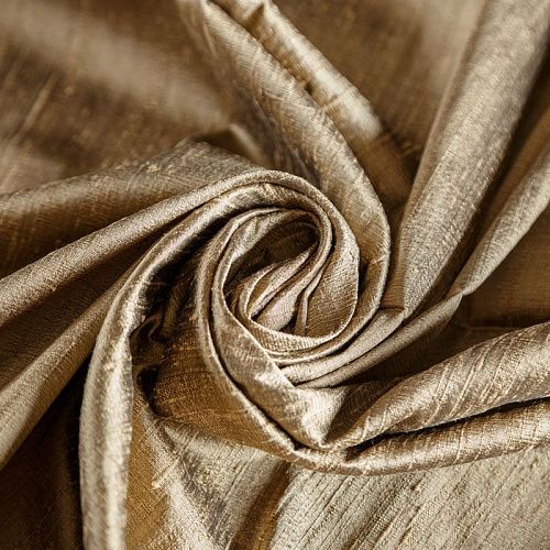 Дикий шелк 016-04751 золотисто-бежевый однотонный