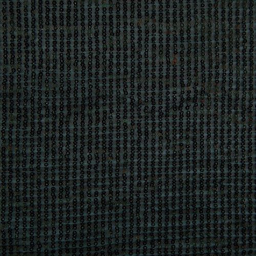 Пайетки на сетке плиссе 055-16382 бутылочный зеленый