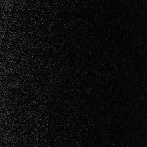 Бархат-лайкра К33-570 черный однотонный