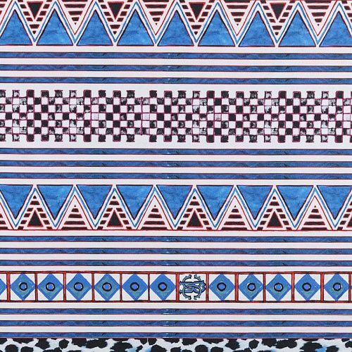 Лайкра 005-06294 белый принтованный