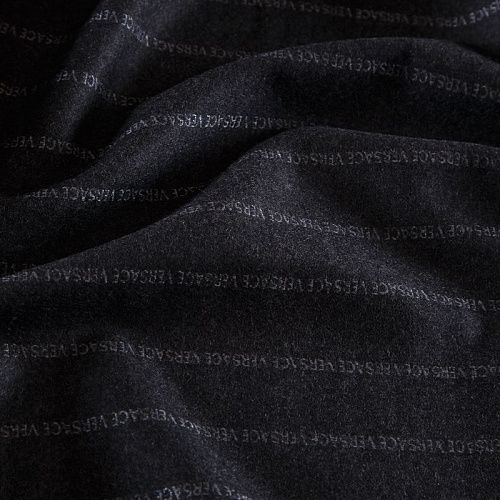 Ткань костюмная Versace 025-19085 темно-серый принтованный