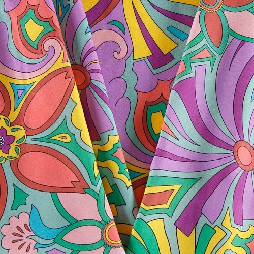 Вискоза 009-12351 мультиколор принтованный