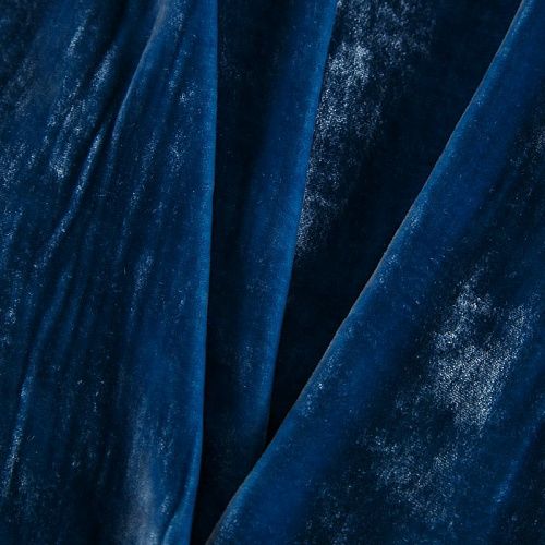 Бархат шелковый 002-17714 лазурно-голубой однотонный