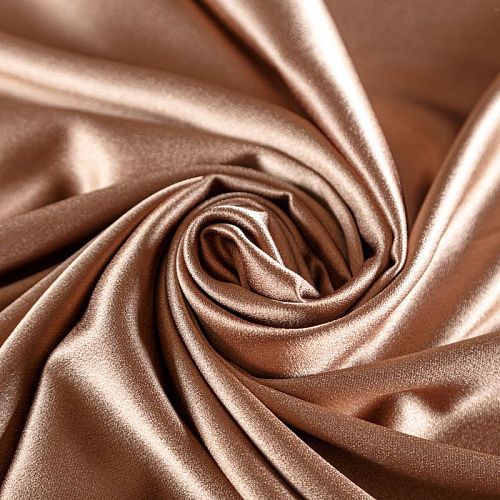 Кади креп-атлас 001-06609 бронзовый однотонный