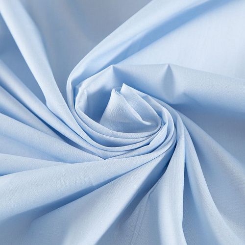 Поплин 063-20182 выбеленный голубой однотонный