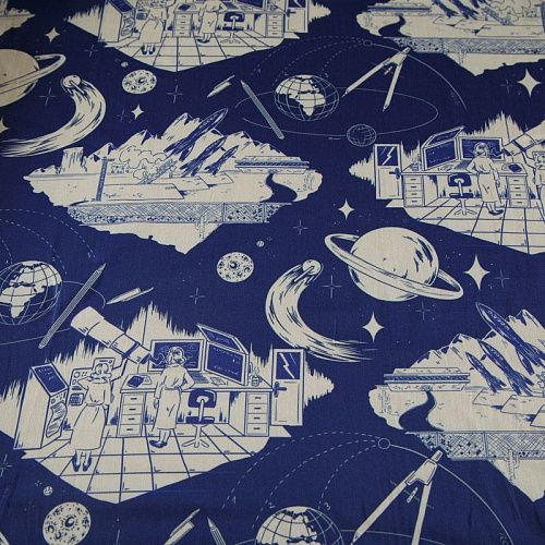 Хлопок 063-16358 сапфировый принтованный