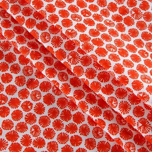 Коттон стрейч 063-12321 молочный принтованный