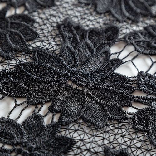 Гипюр-макраме К19-1106 черный