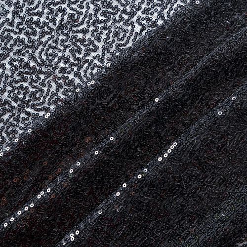Пайетки на сетке 055-08985 черный однотонный