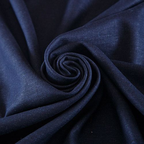 Лен-вискоза стрейч 035-18753 темно-синий